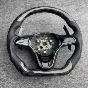 <span class=keywords><strong>Volante</strong></span> para Automóvil Volkswagen VW Golf 8 MK8 R <span class=keywords><strong>GTI</strong></span> GTD Tiguan Golf 7 <span class=keywords><strong>Mk7</strong></span>, <span class=keywords><strong>Volante</strong></span> de Cuero Mejorado con Levas de Cambio - Product Image 5