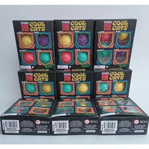 Ensemble de jouets miniatures en silicone souple pour doigts, motif chats mignons NeeDoh Teenie Cool Cats, unisexe, pour l'exportation - Product Image 4