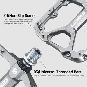 Pédales de route/<span class=keywords><strong>vtt</strong></span> à 3 roulements, vente directe <span class=keywords><strong>en</strong></span> usine, pédale de vélo personnalisable, pédale de vélo antidérapante, ALNC-1105 - Product Image 2