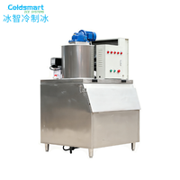 Machine à glace commerciale de flocon 500kg par jour flocons de glace faisant la Machine pour le refroidissement par air de machine de fabricant de flocon de glace de neige de petite entreprise