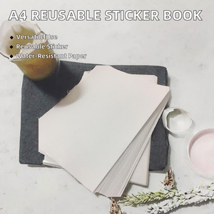 สมุดสติกเกอร์กระดาษเคลือบกันน้ำ ขนาด A4 แบบสองหน้า ใช้ซ้ำได้ สำหรับสะสม - Product Image 3