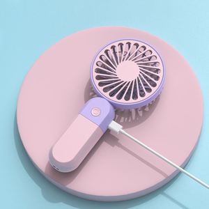 Ventilateur portable créatif rechargeable par USB avec support, trois vitesses de vent, pour voiture et usage domestique - Product Image 2