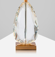 Lampe de table en cristal clair de luxe, romantique, pour la maison, mariage, fête, intérieur, chambre d'hôtel, décoration, lumières fantaisie