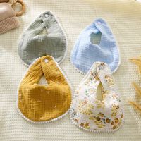 Bavoir pour bébé 100% coton avec fermeture à bouton, serviette antidérapante pour enfants, bavoirs imperméables pour bébé