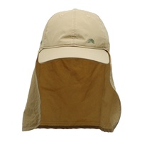 Topi Baseball Anti Air Sporty Dobby Unisex Outdoor untuk Memancing UV 50+ Bernapas dengan Penutup Leher 100% Poliester Bordir 3D