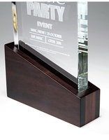 Trofeo de cristal de Material de madera de haya, Logo personalizado, nuevo diseño, 2021