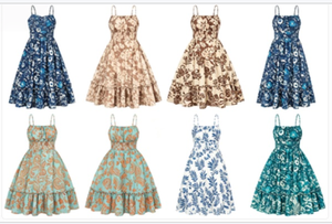 Vestidos de Verano Transpirables de Algodón y Rayón con Cuello Redondo, Mezcla Aleatoria, Corte Múltiple, Origen Mixto, Envío a Granel - Product Image 6