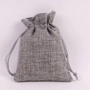 10 Sizes on Stock Plain Organic Jute Pouch Linen Bag Small Reusable Hemp Drawstring Bags - Product Image 4