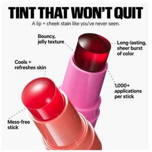 3-इन-1 दूध जेली टिंट चेहरे के ब्लाउज wand मॉइस्चराइज्ड लंबे समय तक चलने वाली सुंदरता मैट चीक समोच्च लिपस्टिक स्टिकर रूज मेकअप नया - Product Image 3