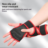 Gants d'entraînement ajustables à demi-doigts avec boucles auto-agrippantes pour la musculation, la gym et le bodybuilding