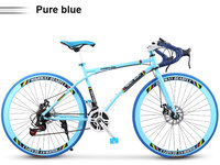 Vélo de route 21 vitesses entièrement en carbone 700c, VTT, vélo de montagne, double frein à disque, vélo de route, Bicicleta, pneus colorés