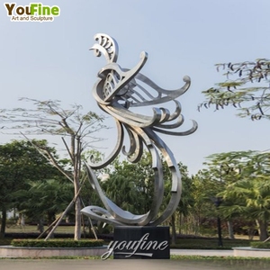 Tamaño personalizado Espejo moderno <span class=keywords><strong>Acero</strong></span> inoxidable Metal Animal Fénix Estatua - Product Image 2