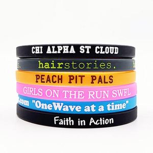 Pulseras de Silicona Lisas Personalizadas al por Mayor con Impresión de Logotipo, Pulsera de Goma Motivacional con Color de Tinta - Product Image 2