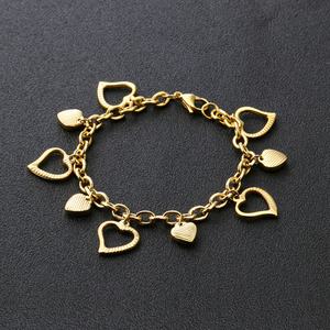 Pulsera de Acero Inoxidable 316L con Baño de Oro PVD de 18K, Diseño de Corazón, Resistente al Agua, para Mujer, Venta al Por Mayor - Product Image 6