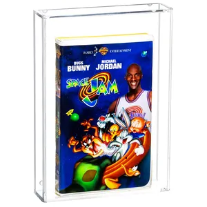 Caixa de exibição acrílica transparente, caixa para dvd vhs colecionável ou jogos de vídeo