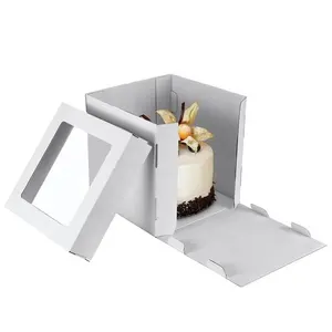 도매 사용자 정의 케이크 상자 골판지 빵집 과자 표준 케이크 상자 대량 포장 상자