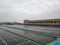Système de montage solaire pour toiture métallique, structure de support modulaire fixe, étanche et non-pénétrante pour projets solaires sur toitures d'usines