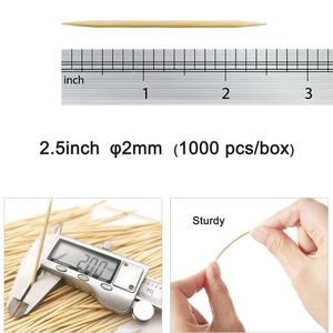 ECO JFB 2025 OEM commercio all'ingrosso di bambù stuzzicadenti 100 Pack colore naturale in legno stuzzicadenti in legno di bambù spiedini - Product Image 2