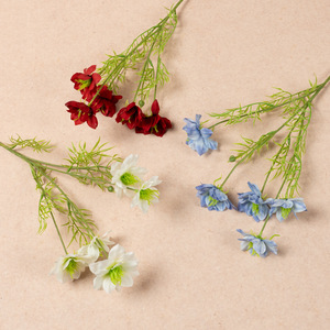 Fleurs artificielles de nigelle à 5 têtes en soie HZC-711, standardisées pour salon, table à manger, arrangements de photographie de mariage - Product Image 5