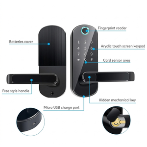 Cerradura Inteligente TTLock Tuya <span class=keywords><strong>para</strong></span> Hogar Inteligente con Entrada sin Llave, Huella Dactilar y Desbloqueo con Tarjeta <span class=keywords><strong>para</strong></span> Manija de Puerta Interior - Product Image 4