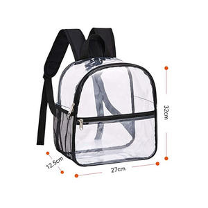 Mochila transparente de PVC con cremallera, mochila escolar para estudiantes, mochila portátil para uso en exteriores - Product Image 2
