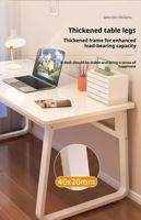 Bureau de travail en forme de U avec pieds en boucle blancs, personnalisable OEM/ODM, pour salle d'étude
