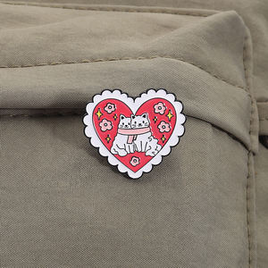 Cartoon gatto Paw cuore smalto Pin carino gattino animale artiglio impronta spilla risvolto distintivo gioielli regali per gli amici all'ingrosso - Product Image 3