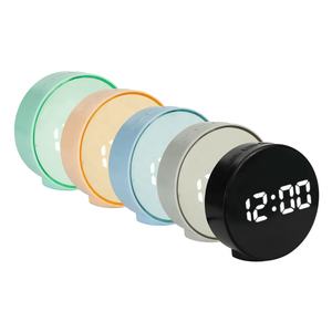 Круглый стол для путешествий из АБС-пластика, светодиодная подсветка, настольный цифровой будильник, настольные часы, радужные светодиодные часы - Product Image 6