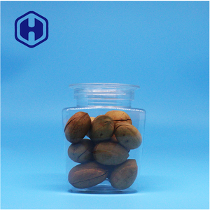 300ml cấp thực phẩm Cookie thực phẩm kẹo tam giác hình dạng vật nuôi nhựa rõ ràng <span class=keywords><strong>Jar</strong></span> với nắp rõ ràng - Product Image 3