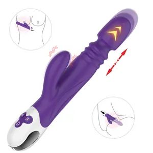 G点假阴茎兔硅胶振动器女性双振动性玩具防水女性阴道阴蒂振动器性玩具