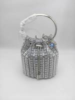 Tas Selempang Wanita 2026 Shenglu Fashion Strip Diamond Inlaid Rhinestone Bucket, Tas Bahu Berkilau dengan Rumbai Berlian