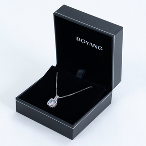 Boyang Custom High Quality <b>Black</b> Luxury Necklace Ring Jewelry Packaging <b>Box</b> - Product Image 4