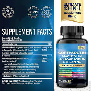 Cápsulas en polvo de extracto de raíz de Ashwagandha orgánico de etiqueta privada OEM - Product Image 2