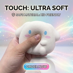 Jouet Squishy en PU en gros, personnages de dessins animés Kawaii, figurine d'anime à remontée lente, porte-clés anti-stress à presser, 14 ans - Product Image 1