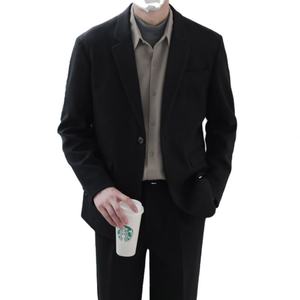 Costume deux pièces décontracté pour homme, style coréen, coupe ajustée, couleur personnalisable, vente en gros - Product Image 1