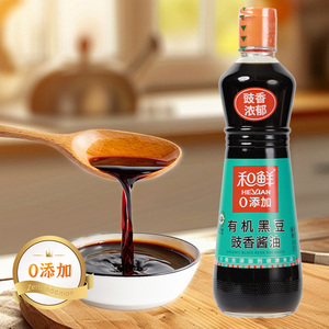 Nhà bếp gia vị 0 thêm nước Tương ủ nước tương hữu cơ nước tương đen 500ml - Product Image 1