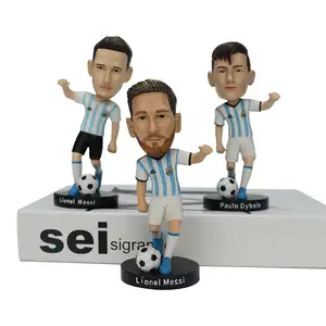Quatar Kampioen Argentina Voetbalteam Custom Bobblehead Beeldje 8 Inch Leo Messi Bobblehead Voor Souvenirgeschenken