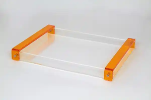 מינימליזם מותאם אישית מגש אקרילי מודרני לוציט עיצוב מגש הגשה לחדר שינה בר יהירות - Product Image 3