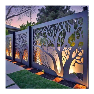 Ekoo Tùy Chỉnh Kim Loại Lan can Bảng Điều Chỉnh Thép Không Gỉ Đơn Lập Modular Kim Loại Riêng Tư Màn Hình Laser Cắt Nhôm Hàng Rào Riêng Tư - Product Image 1