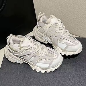 2026 New Arrival Luxury Designer Unisex Casual Sport <b>Shoes</b> Men's Chunky Sneakers Lace-up Toe Mesh Fabric Breathable Cushioning - Product Image 4