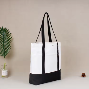 Venta al por mayor de logotipo personalizado de impresión baratos bolsas de compras reutilizables llano blanco de algodón bolsa de lona gran cantidad de stock - Product Image 1