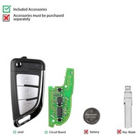 Xhorse XKKF21EN VVDI Key KNIFE 2 Style (Flip-3BTN) Car Remote Key Universal Smart Key for Vvdi Key Tool Max Pro