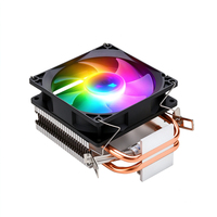 Refroidisseur de processeur Tower avec 2 caloducs en cuivre, ventilateur 4 broches, dissipateur thermique pour processeur de serveur ou de bureau AMD LGA2011