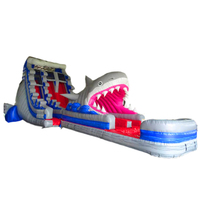 Toboggan aquatique gonflable hybride en PVC, modèle Requin, prix usine, haute qualité, certifié CE EN14960, capacité 500 kg