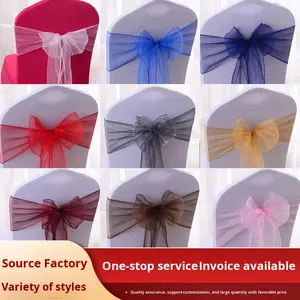 Khăn phủ ghế bằng vải satin polyester, có thể giặt, dành cho nhà ở, khách sạn, tiệc cưới, sự kiện - Product Image 2