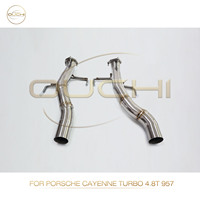 Ouchi Acier inoxydable de haute qualité pour Porsche Cayenne Turbo 4.8T 957 Système d'échappement avant Pièces de performance automobile