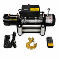 Cabrestante de recuperación de fabricante chino con cuerda sintética, impermeable, eléctrico de 12V 24V para vehículos todoterreno y SUV
