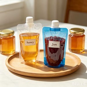 Kitchen <b>Essential</b> Stand Spout Pouch 150mL 750mL Space Saving For <b>Home</b> Liquid Condiment Storage - Product Image 1