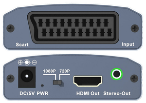 <span class=keywords><strong>Convertisseur</strong></span> Scart vers <span class=keywords><strong>HDMI</strong></span> + Stéréo, prend en charge les résolutions 480i/576i/480p/576p/720p/1080i/1080P pour PAL NTSC3.58 NTSC4.43y, nouveau - Product Image 2