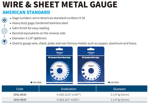 Dasque 0-36 मिमी स्टेनलेस स्टील मानक तार गेज शीट धातु गेज मापने उपकरण कैलिडोर डी एल्मब्रे वाई लैमिना - Product Image 3